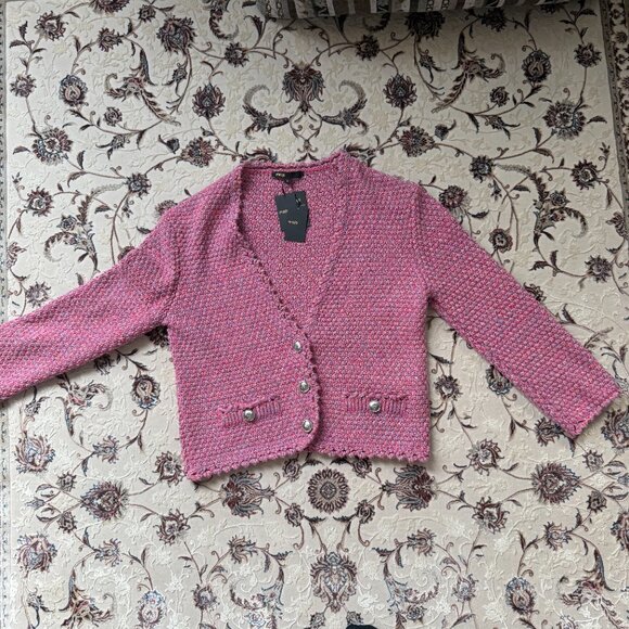 Maje Pink Tweed Jacket - Picture 2 of 2